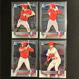 2025 Bowman - Chrome 1st Prospects - LA Angels - Lot of 4